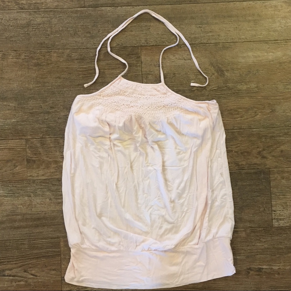 Elegant Light Pink Halter Top
